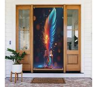 Fantastica stampa con piume n. 37, decorazione decorativa per interni ed esterni, primavera, estate, autunno, inverno, Halloween, Natale, decorazioni per la casa