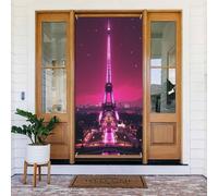 Fantastica stampa Eiffel n. 10 copritesta decorativa per porta, decorazione per interni ed esterni, primavera, estate, autunno, inverno, Halloween, Natale, decorazioni per la casa