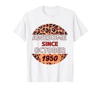 Fantastica stampa leopardata da ottobre 1950 compleanno di ottobre Maglietta