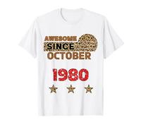 Fantastica stampa leopardata da ottobre 1980, compleanno di ottobre Maglietta