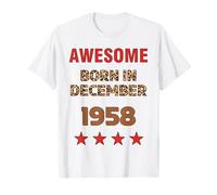 Fantastica Stampa Leopardata dal Dicembre 1958 per Il Compleanno di Dicembre Maglietta