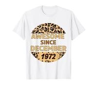 Fantastica Stampa Leopardata dal Dicembre 1972, Compleanno di Dicembre Maglietta
