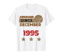 Fantastica Stampa Leopardata dal Dicembre 1995, Compleanno di Dicembre Maglietta