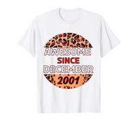 Fantastica Stampa Leopardata dal Dicembre 2001, Compleanno di Dicembre Maglietta