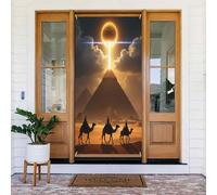 Fantastica stampa piramidale n. 7 coperture decorative per porte, striscione per interni ed esterni, primavera, estate, autunno, inverno, Halloween, Natale, decorazioni per la casa