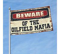 Fantastiche bandiere per camera Guys Beware Of The Oilfield Mafia Flag Coffee Bar Decor Pool Decor (30 x 45 cm)
