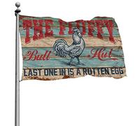 Fantastiche bandiere per camera Guys Chicken Coop Sign The Fluffy Butt Hut Last One In Is A Rotten Egg Flag Coffee Bar Decor Pool Decor (30 x 45 cm)