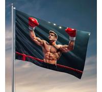 Fantastiche bandiere per dormitorio che celebra la vittoria nell'anello. Bandiera accessori per camera da uomo decorazione per dormitorio universitario divertente (152 x 244 cm)