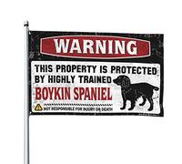 Fantastiche bandiere per dormitorio universitario Attenzione Questa proprietà è protetta da una bandiera Boykin Spaniel altamente addestrata bandiera da giardino bandiere divertenti per camera delle