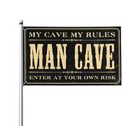 Fantastiche bandiere per ragazzi che scrivono "Enter at your Own Risk", decorazione divertente per la casa (60 x 90 cm)