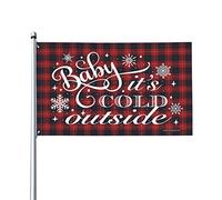 Fantastiche bandiere per ragazzi con scritta "Baby It's Cold Out", per camera da letto, accessori per la grotta dell'uomo, 120 x 180 cm