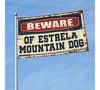 Fantastiche bandiere per uomo grotta Beware of Estrela Mountain Dog Flag autunno bandiera giardino college room bandiere (152 x 244 cm)