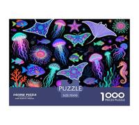 Fantastiche creature del mare profondo Puzzle in Legno Impermeabile DIY Puzzles Da 1000 Pezzi Per Adulti Sfidanti E Rompicapo Per Decorazioni Domestiche