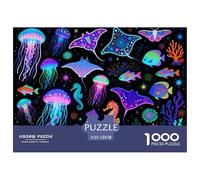 Fantastiche creature del mare profondo Puzzle in Legno Impermeabile DIY Puzzles Da 1000 Pezzi Per Adulti Sfidanti E Rompicapo Giochi Di Impegnativi