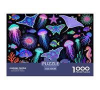 Fantastiche creature del mare profondo Puzzle in Legno Impermeabile Puzzles Da 1000 Pezzi Regali Per Adulti Colorati Giochi Educativi
