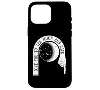 Fantastiche magliette Space Love Graphic Design, Ti amo fino alla luna Custodia per iPhone 16 Pro Max