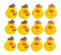 Fantastiche paperelle di gomma per bambine, rosa e viola, a forma di stella da principessa (5 cm), misura standard. (Confezione da 12). Simpatich