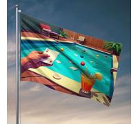 Fantastici accessori per la camera di ragazzi e adolescenti con una mano che tiene un asso di cuori vicino a una piscina con palline colorate bandiera cose per la stanza dei ragazzi cartelli e