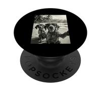 Fantastici cani da sole da spiaggia con puntatore tedesco a PopSockets PopGrip Adesivo
