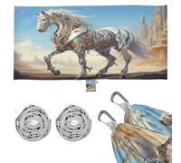 Fantastici Cavalli D'argento Amaca da Esterno per Campeggio,Portatile Leggera Ideale per Viaggi Spiaggia