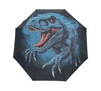 Fantastici Cuccioli Di Dinosauro Blu Ombrello Pieghevole Automatico Ombrelli Antivento Protezione UV da Viaggio per Bambini Ragazzi Ragazze