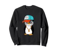 Fantastici Disegni grafici in Stile Hipster Ricco di Look da Pinguino Felpa