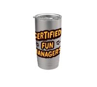 Fantastici manager certificati del divertimento cercano ragazzi e ragazze Bicchiere termico in acciaio inox doppia parete
