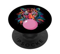 Fantastici occhiali da colorare Big Tiger Bubble Gum Mama Women Lover PopSockets PopGrip Adesivo