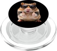 Fantastici occhiali da sole a forma di criceto con pollice in su, divertenti amanti degli animali domestici PopSockets PopGrip per MagSafe