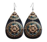 Fantastici orecchini in pelle Steampunk Gears, accessori da donna, adatti per l'uso quotidiano, pendolari e viaggi.