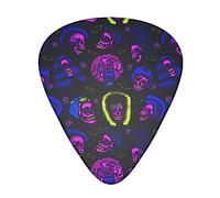 Fantastici plettri per chitarra Confezione da 12 W Box Celluloide Fantastici plettri cool goth rock skull Regalo per uomini e donne Chitarristi Per chitarre acustiche elettriche e bassi