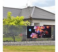 Fantastici striscioni decorativi con fiori e cartelli da appendere alla parete, bandiera con corda per appenderlo, 89 x 180 cm, per feste, per interni ed esterni, Capodanno, laurea, matrimonio, festa