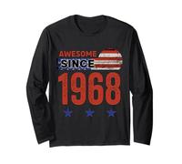 Fantastico 1968 Vintage USA Flag Classic 1968 Maglia a Manica