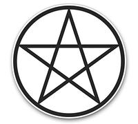 Fantastico adesivo in vinile (set da 2) 7.5 cm - Simbolo pentagramma Wicca celtico, decalcomanie divertenti in vinile per computer portatili, tablet, bagagli, ottimo regalo #5247, 23x17x1 cm