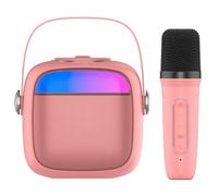 Fantastico altoparlante Bluetooth Mini Karaoke con Karaoke 6W + microfono Rosa