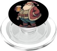 Fantastico Babbo Natale con birra per un bel lavoro di Natale PopSockets PopGrip per MagSafe