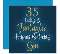 Fantastico biglietto di auguri 35° compleanno figlio 35 oggi e fantastico biglietto di auguri di compleanno figlio da mamma o papà regalo di compleanno figlio 145mm
