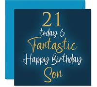 Fantastico biglietto di auguri il 21° compleanno figlio 21 oggi