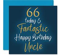 Fantastico biglietto di auguri il 66° compleanno dello zio - 66 Today & Fantastic - Biglietto di auguri di compleanno zio da nipote zio regalo di compleanno 145mm regalo zio