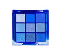 Fantastico calendario dell'Avvento, trucco blu goblin, 9 colori, facile da colorare, anti-sudore, eccellente qualità del trucco, trucco per gli occhi, misura da viaggio (blu, taglia unica)