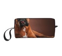 Fantastico cane boxer sdraiato, Borsa per il trucco Borsa per cosmetici Borsa da toilette da viaggio portatile Borsa per trucco Organizer