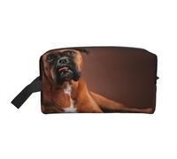 Fantastico cane boxer sdraiato, Borsa per il trucco Borsa per cosmetici Borsa da viaggio portatile da viaggio Borsa per trucco Organizer