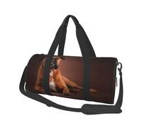 Fantastico cane boxer sdraiato, Borsone da viaggio di grande capacità Borsa rotonda Borsa da viaggio sportiva Borsa da viaggio Borsa da fitness