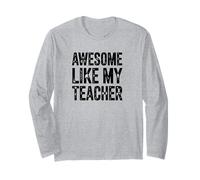 Fantastico Carattere a Blocchi Distressed Like My Teacher Maglia a Manica