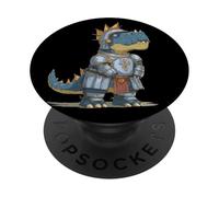 Fantastico casco dinosauro per cavalieri e amanti dei dinosauri PopSockets PopGrip Adesivo