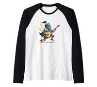 Fantastico Cavaliere di Chitarra in Stile Medievale per Ragazzi e Ragazze Maglia con Maniche Raglan