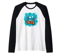 Fantastico Chill Blob per Un Look Carino e Divertente Maglia con Maniche Raglan
