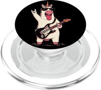 Fantastico chitarrista con unicorno, divertente design retrò con musica rock PopSockets PopGrip per MagSafe