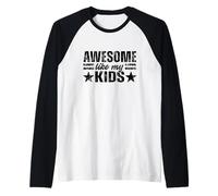 Fantastico come i miei figli divertente mamma papà madre Maglia con Maniche Raglan