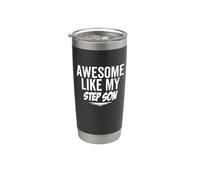 Fantastico come il mio figliastro divertente scherzo sarcastico compleanno Bicchiere termico in acciaio inox doppia parete